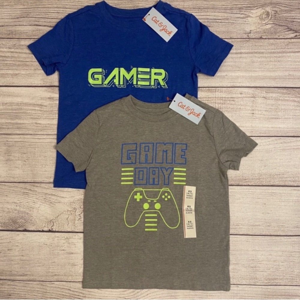 NWT Cat & Jack gamer shirts size XS 4/5